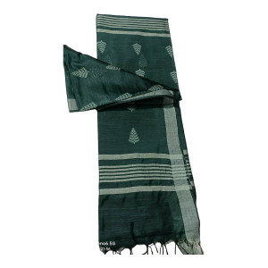 Beautiful Handloom Dark Green Saree